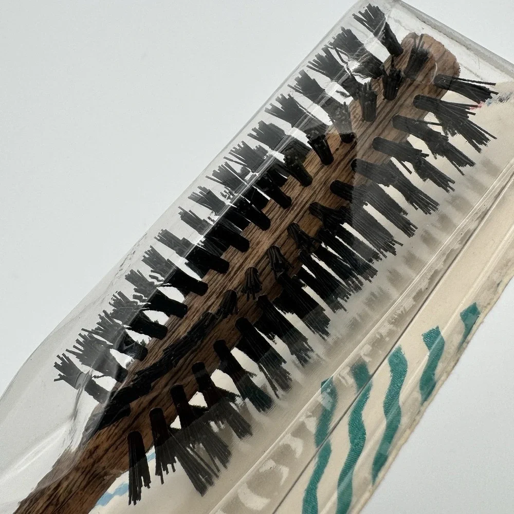 Vintage 1989 Goody Blow Styler Round Hair Brush Wood Tone USA NOS #8570